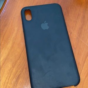 IPHONE XS MAX APPLE BRAND BLACK SILICONE CASE